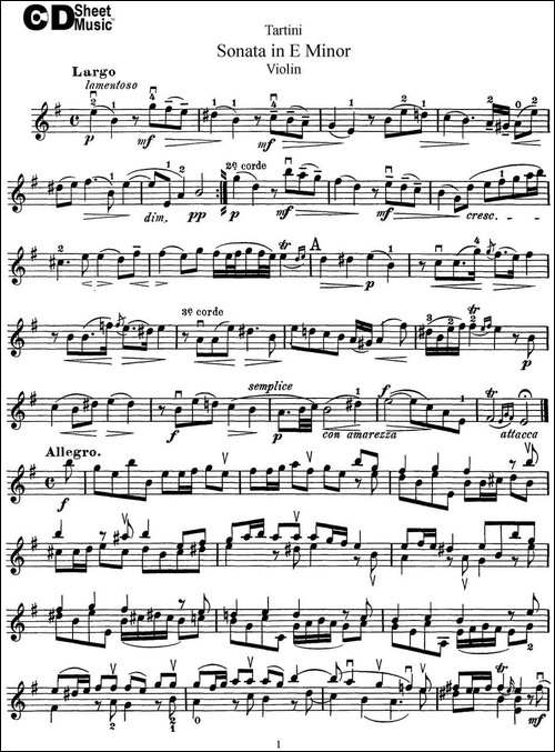 Violin-Sonata-in-E-Minor-提琴谱