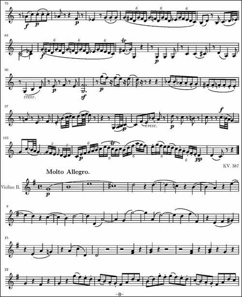 String-Quartet-KV.387-弦乐四重奏第二小提琴分谱-提琴谱