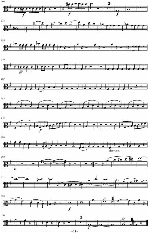 String-Quartet-KV.387-弦乐四重奏中提琴分谱-提琴谱