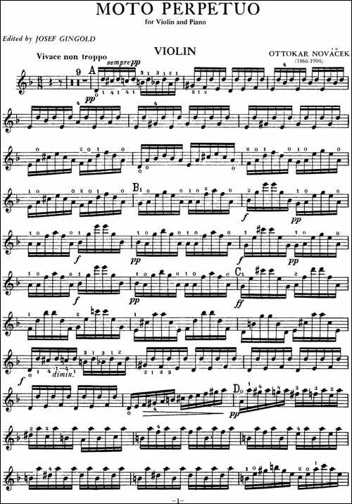 MOTO-PERPETUO-无穷动-提琴谱