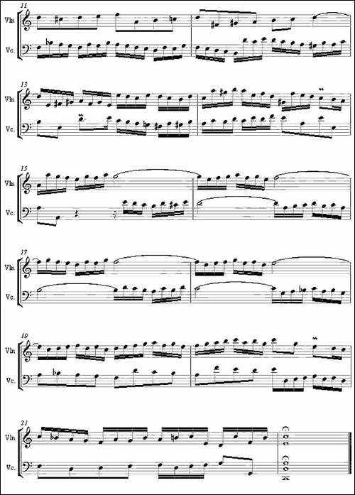2-Part-Invention-I-二部创意曲-No.1-小提琴、大提琴二重奏-提琴谱