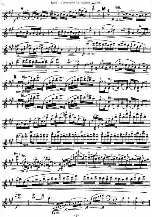 Rode-Concerto-No.7-in-A-Major-小提琴分谱-提琴谱