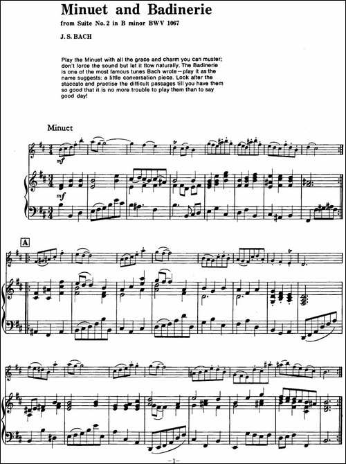Minuet-and-Badinerie-Suite-No.2-in-B-minor-BWV-1067-小提琴+钢琴伴-提琴谱