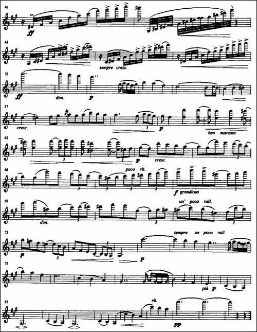 纪念册的一页-提琴谱