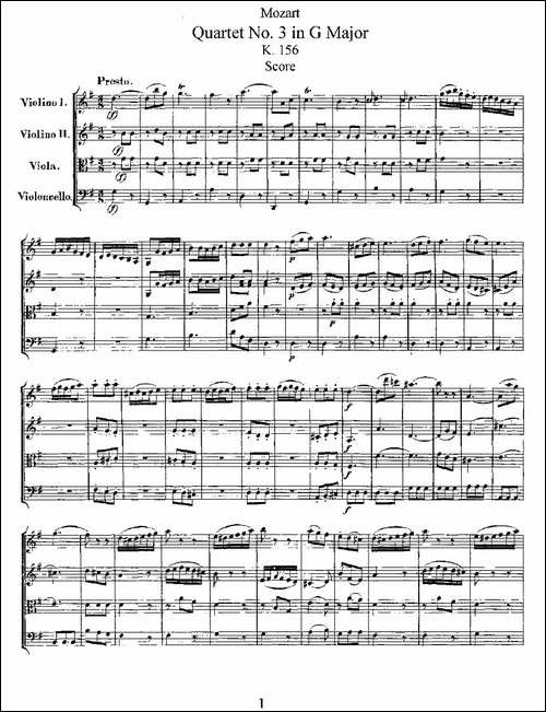 Quartet-No.-3-in-G-Major,-K.-156--G大调第三弦乐四重奏-提琴谱