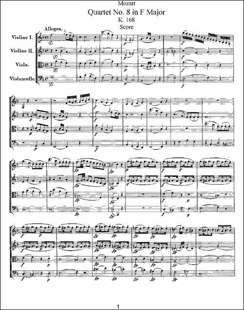 Quartet-No.-8-in-F-Major,-K.-168-F大调第八弦乐四重奏-提琴谱