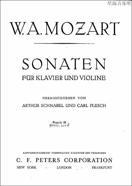 Mozart---Violin-Sonata-No.3,-KV.-306-第三小提琴奏鸣曲-提琴谱