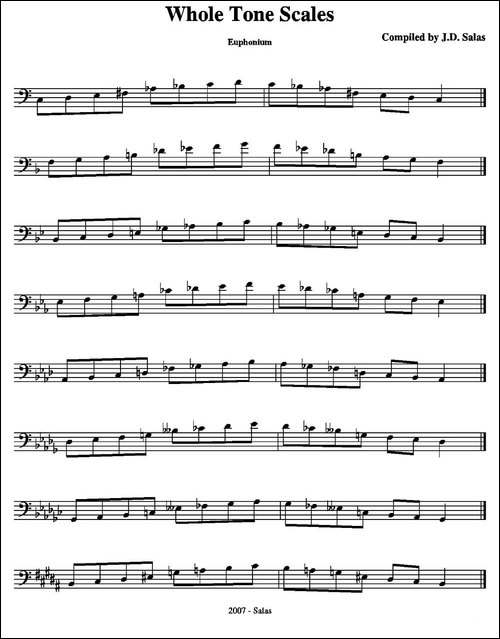 Whole-Tone-Scales---Euphonium-上低音号练习教材选曲-铜管谱